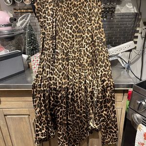 Leopard midi skirt size small